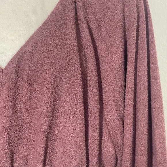 Urban outfitters out from under too small cropped long balloon sleeve boho fuzzy - Picture 2 of 8